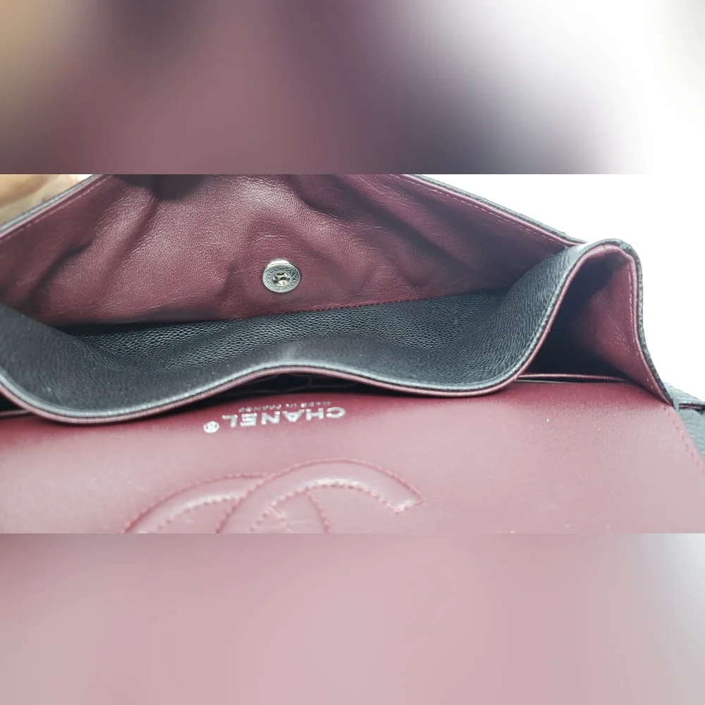 Chanel Medium Double Flap Classic Cavier - Picture 15 of 16